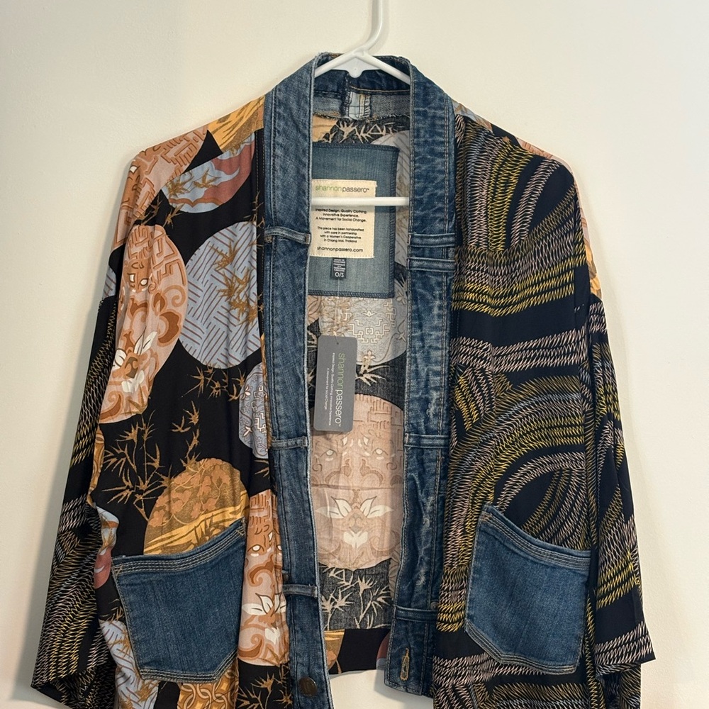 NWT Shannon Passero Karol Cardigan Asia Print Mix
